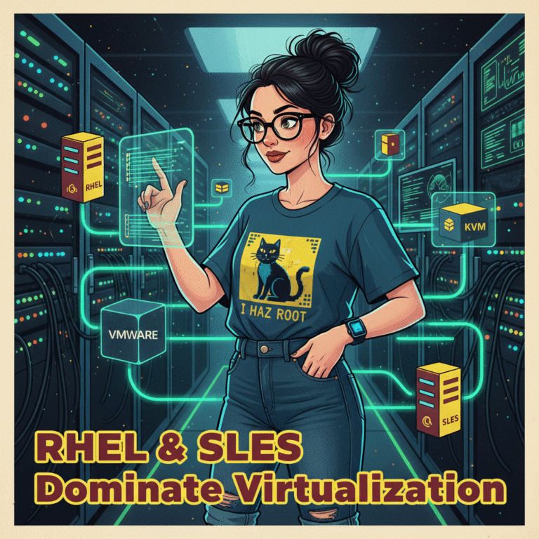 Wirtualizacja na SLES i RHEL – dlaczego komercyjny Linux dominuje w środowiskach VMware i KVM