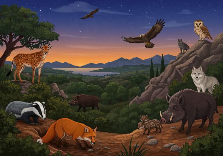 Odkrywamy dzikie zwierzęta Europy – drapieżniki i wszystkożercy w krajach ciepłego klimatu