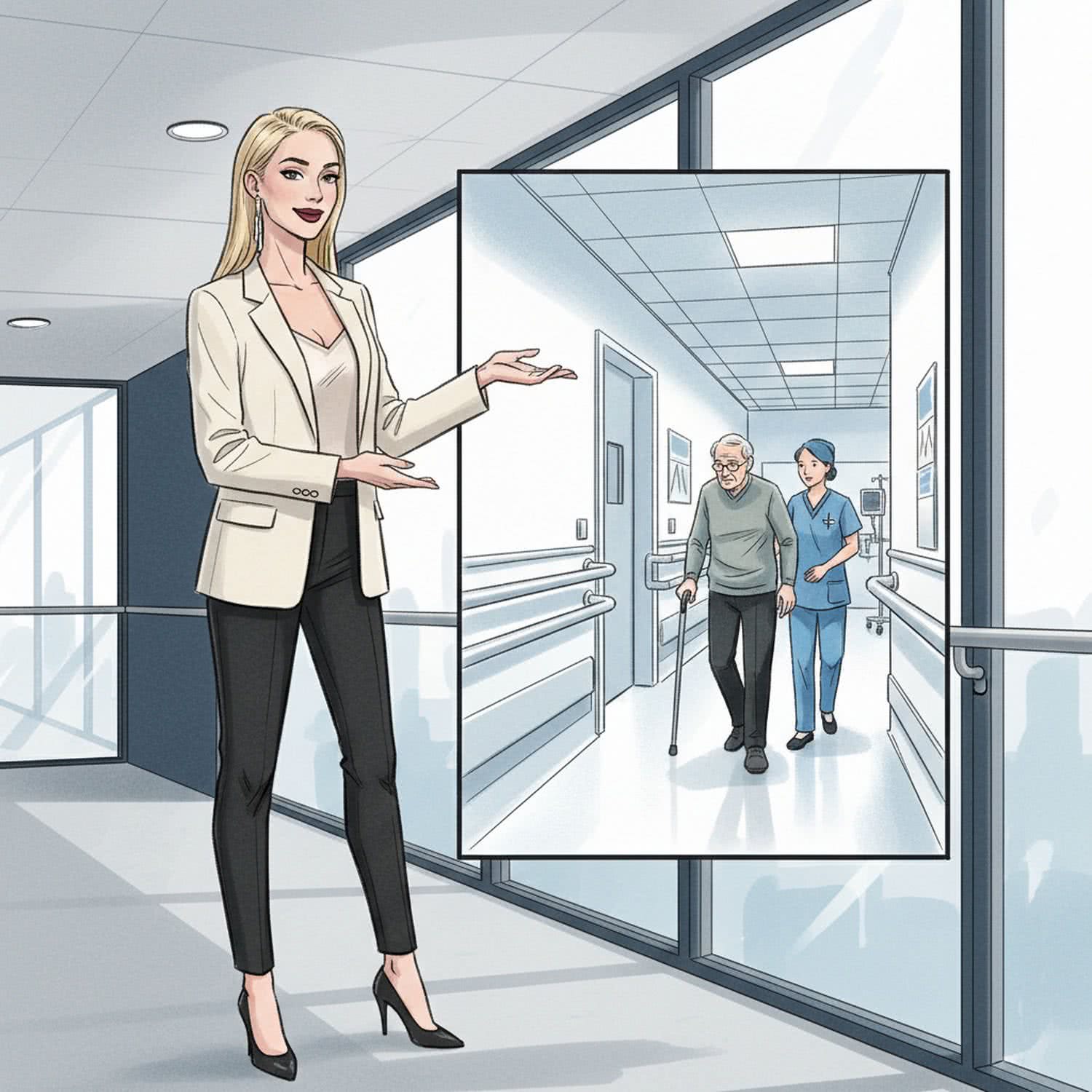 AI Generated Image - Balustrady ze szkła i stali nierdzewnej