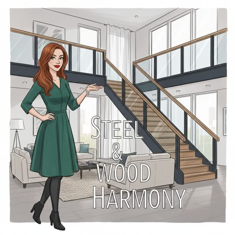 Hybrydowe balustrady – stal i drewno w harmonii dla przytulnych salonów