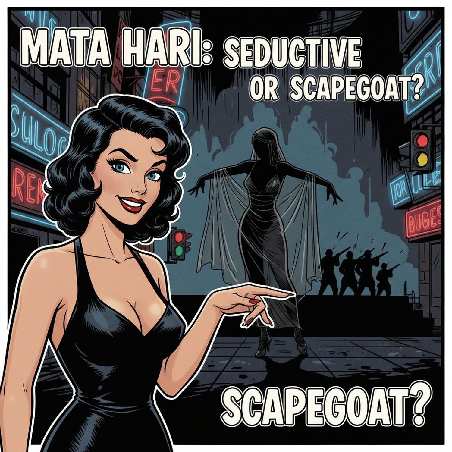 AI Generated Image - Ciekawostki z cyklu Noir Femme Fatale