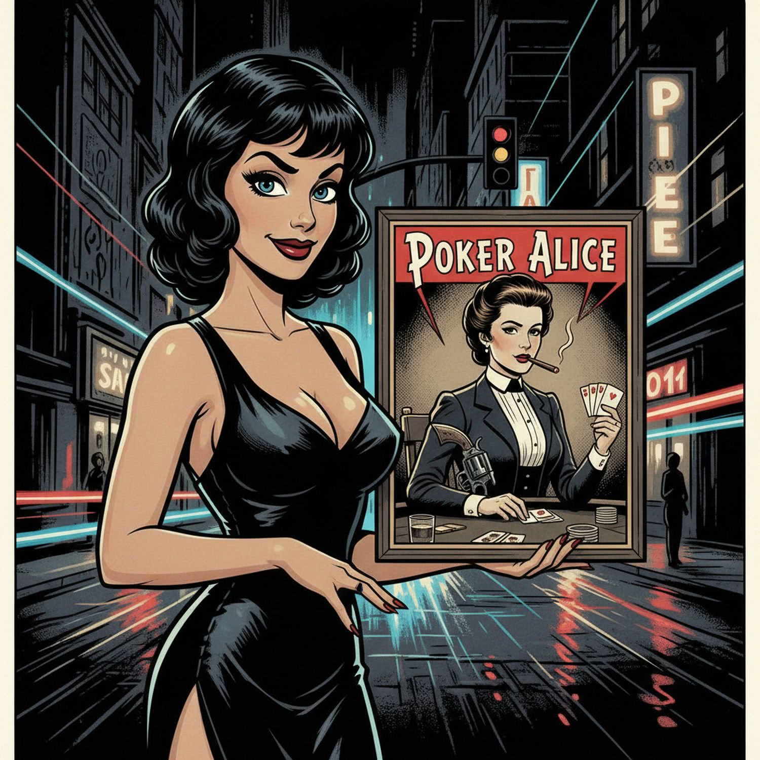 AI Generated Image - Ciekawostki z cyklu Noir Femme Fatale