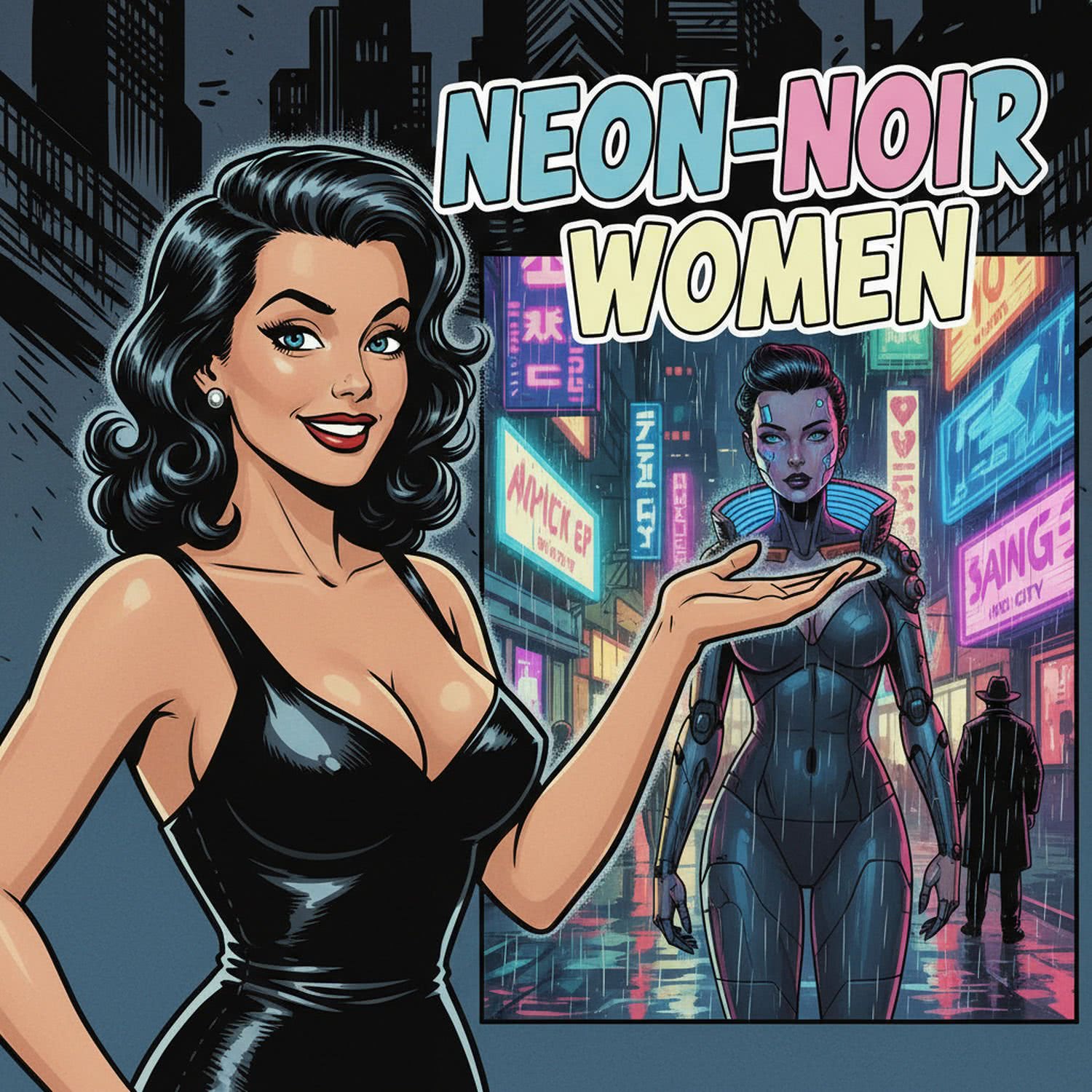 AI Generated Image - Ciekawostki z cyklu Noir Femme Fatale