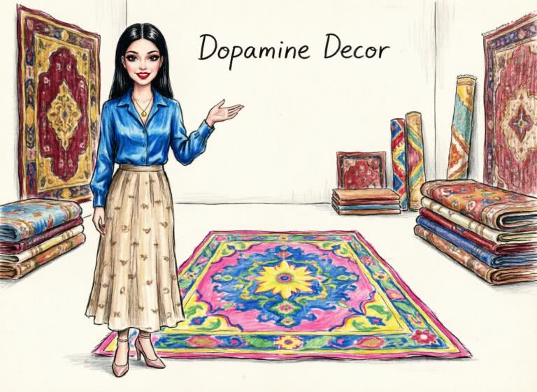 Kolorowy zawrót głowy – jak dywan w odcieniach dopamine decor odmieni twoje stonowane mieszkanie