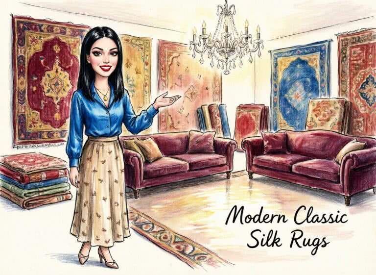 Odkryj blask i elegancję – dywany jedwabne oraz z wiskozy bambusowej w aranżacjach Modern Classic