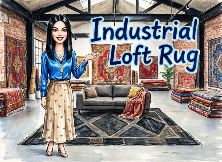 Industrialny loft ocieplony tkaniną – jak dobrać dywan do surowego betonu cegły i czarnej stali